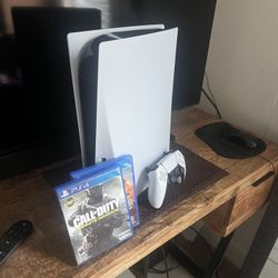 Ps5 Original Disk Not Slim W/ Games And Controller 