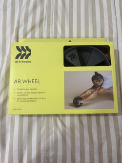 Ab Wheel black - All In Motion: Non-Slip Handles, PVC Material, Core Trainers