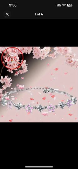 A New Floral Bracelet Made Of S925 Silver With Zirconia Inlays