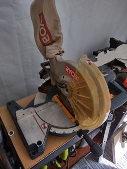 10" Ryobi miter saw with dust bag