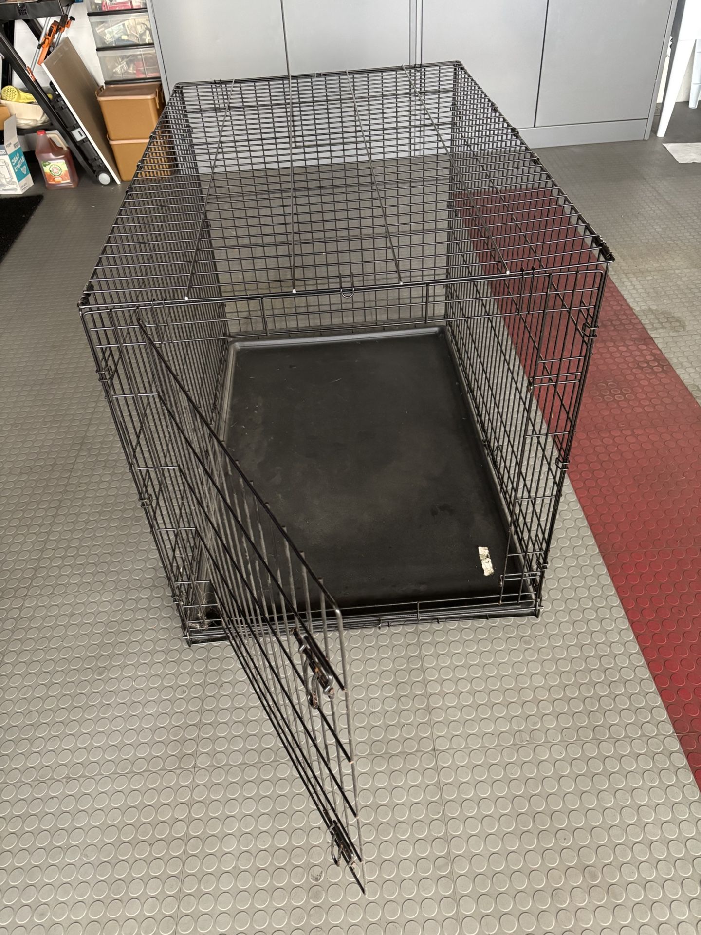 Folding Wire Dog Crate Cage Kennel W30xL48xH32