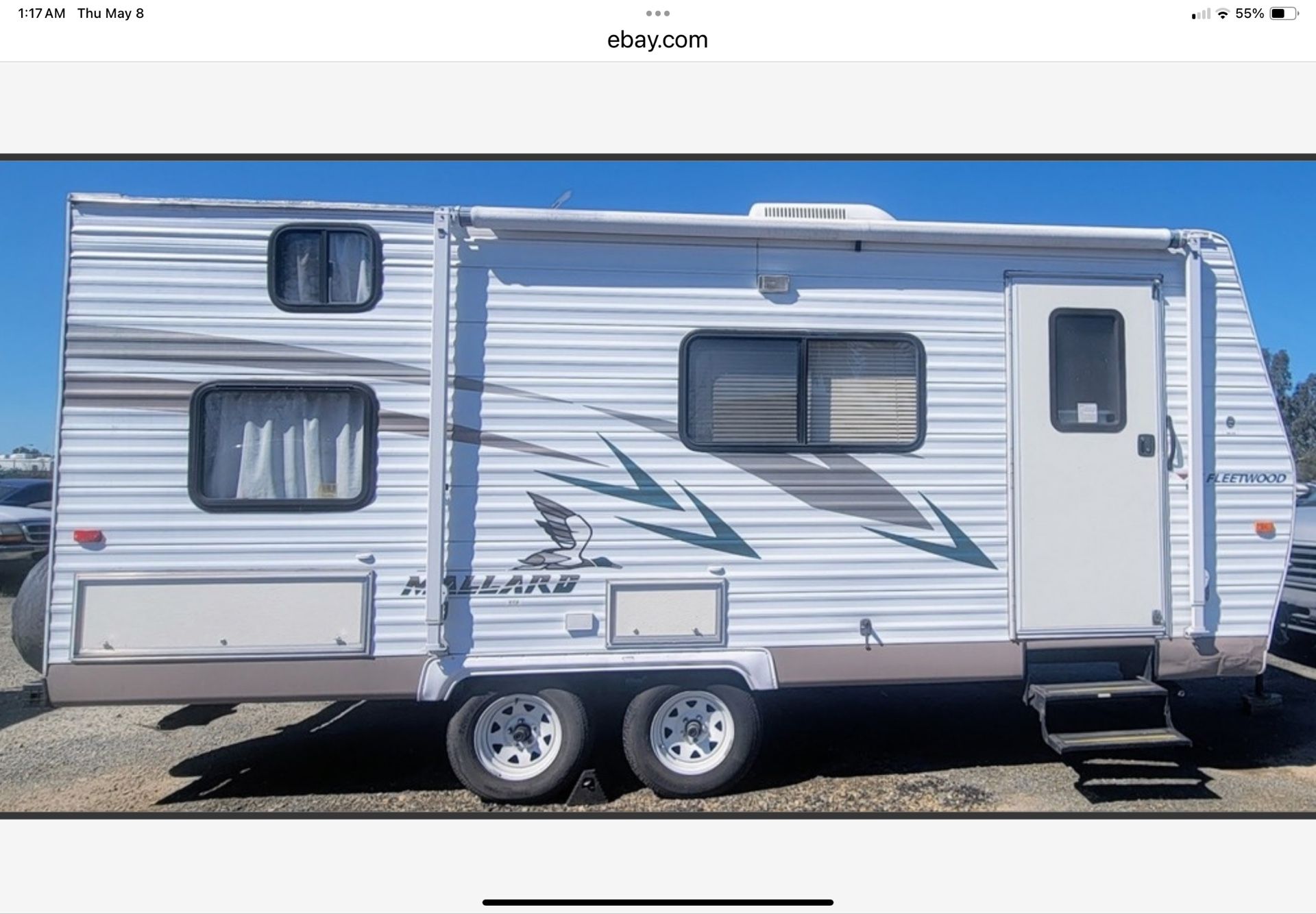2005 Fleetwood 21’ Mallard 180CK RV BUNK BED , $7,400