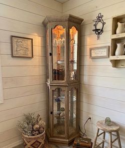 Vintage Curio Display Cabinet – delivery is available