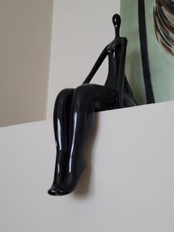 Porcelan Lady Big Figurine In Black