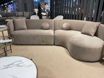 -Brown Contemporary Sectional Sofa-