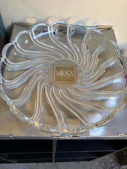 Mikasa Clear Glass Serving Platter