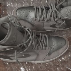 Nike Air Jordan 1 Grey Silver Mens Size 11