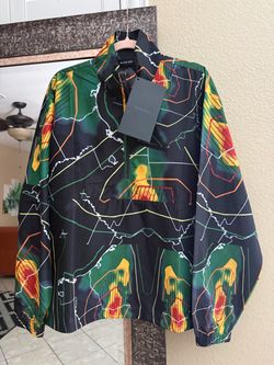 Black Scale Half-Zip Pullover Jacket