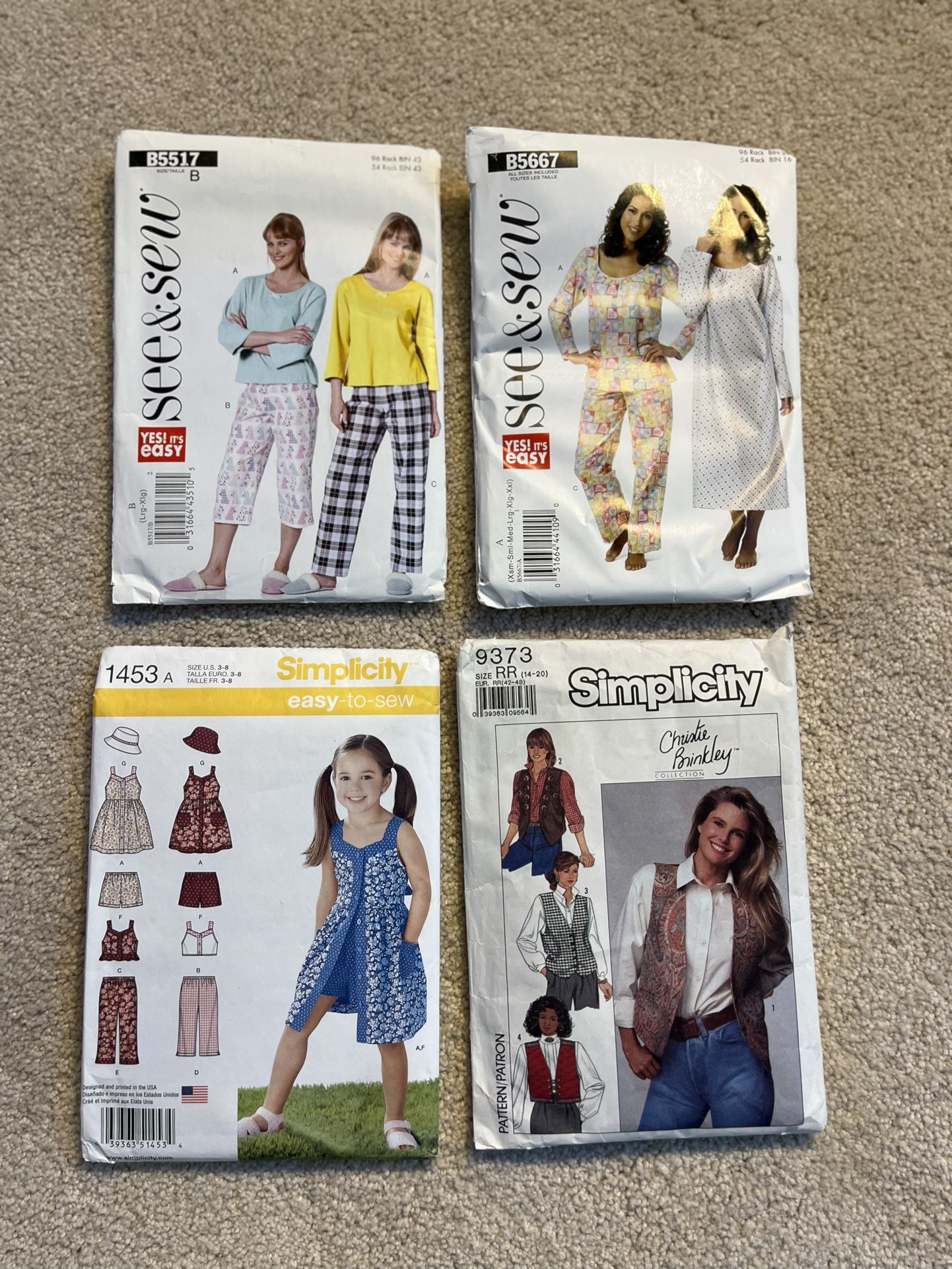 93-RTT New And Preowned Two See & Sew Plus Two Simplicity Patterns