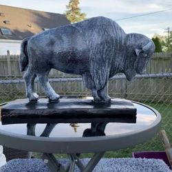 The Old Gray Buffalo Statue