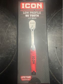 ICON 1/4 in. Drive Professional Low-Profile Ratchet with Comfort Grip