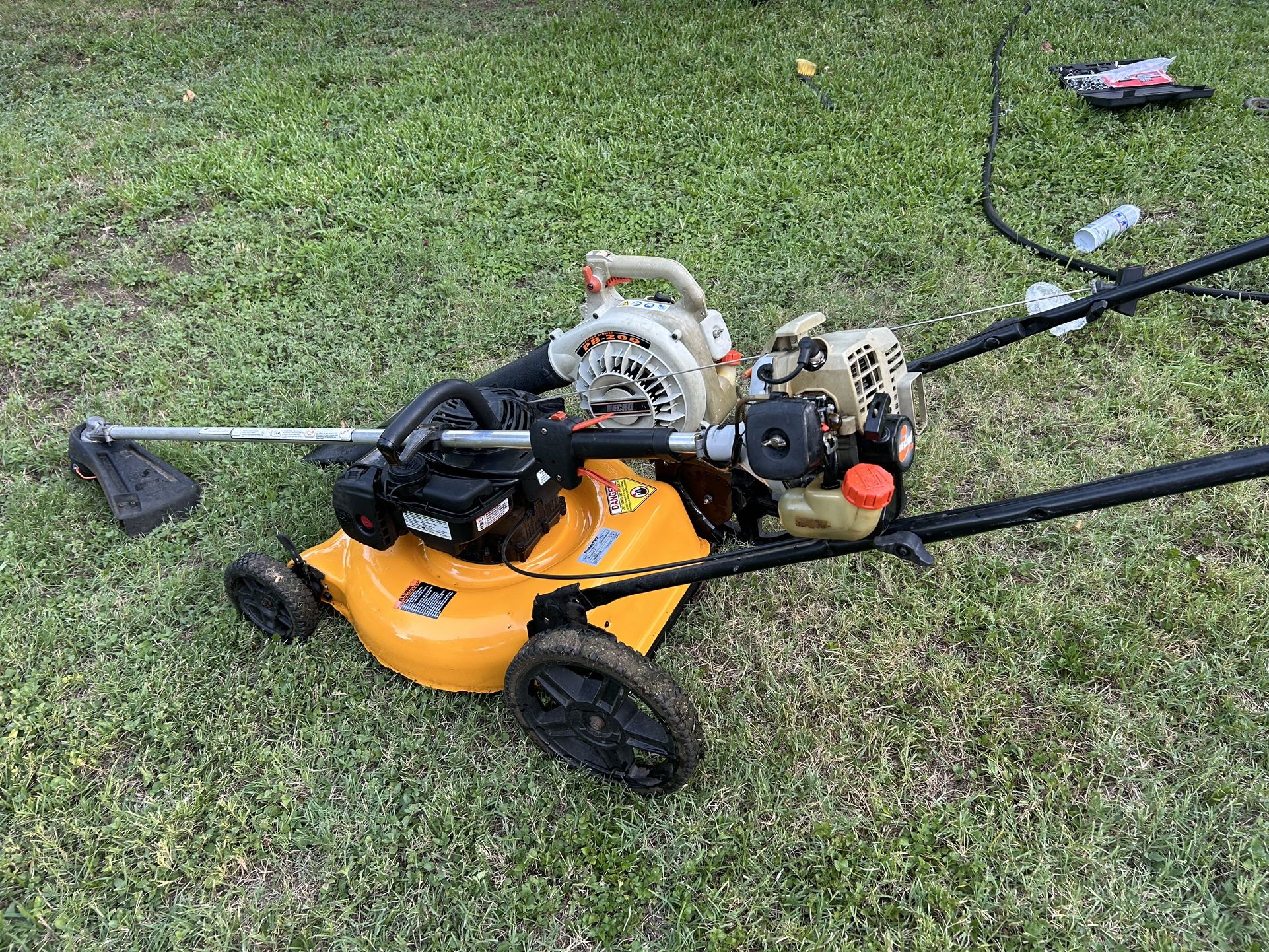 Lawn Mower, Leaf Blower, Grass Trimmer