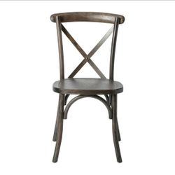 Arquit Stackable Cross-Back Wooden Bistro Chair - Set of 5