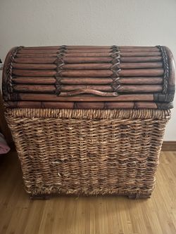 Boho Rattan Laundry Basket