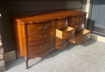 Vintage French Provincial Lowboy Dresser Wood