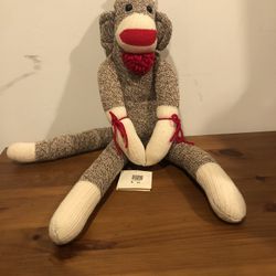 Ozark Mountain Craft Old Fashioned Sock Monkey Stuffed Animal Plush Toy  