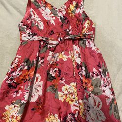 Girls' size 10/12 pink floral summer dress