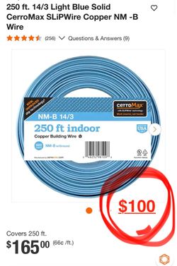 250ft Romex 14/3