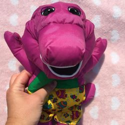 Vintage 1993 Barney Playskool Water Pals Bath Tub Swimming Plush 12 "