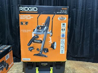 RIDGID 16 Gal. 6.5 HP Wet/Dry Shop Vac with Cart – Brand New!