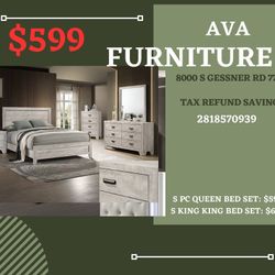 5 Pc Queen Bed Set 