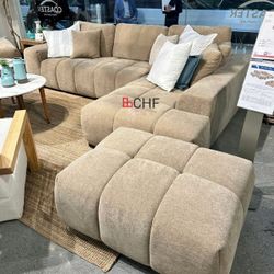 Living Room Sectional Chaise Sofa With Ottoman - July Sale ! 