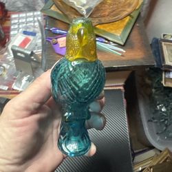 Vintage Island Parakeet Charisma Cologne Figural Bird Bottle 1.5 oz Avon Style