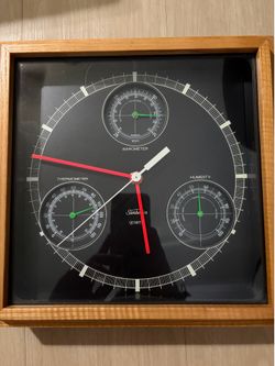 Vintage sunbeam weather station clock