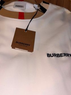 Burberry White Logo Sweatshirt with Tags
