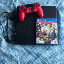 PS4 Slim with Controller & Charger (Naruto Storm 4: Road To Boruto Exclusive & Battlefront Inside PS