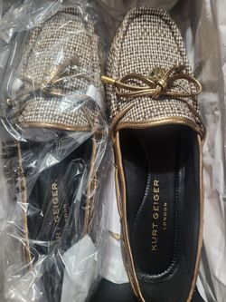 Kurt Geiger Eagle Moccasin Beige Gold