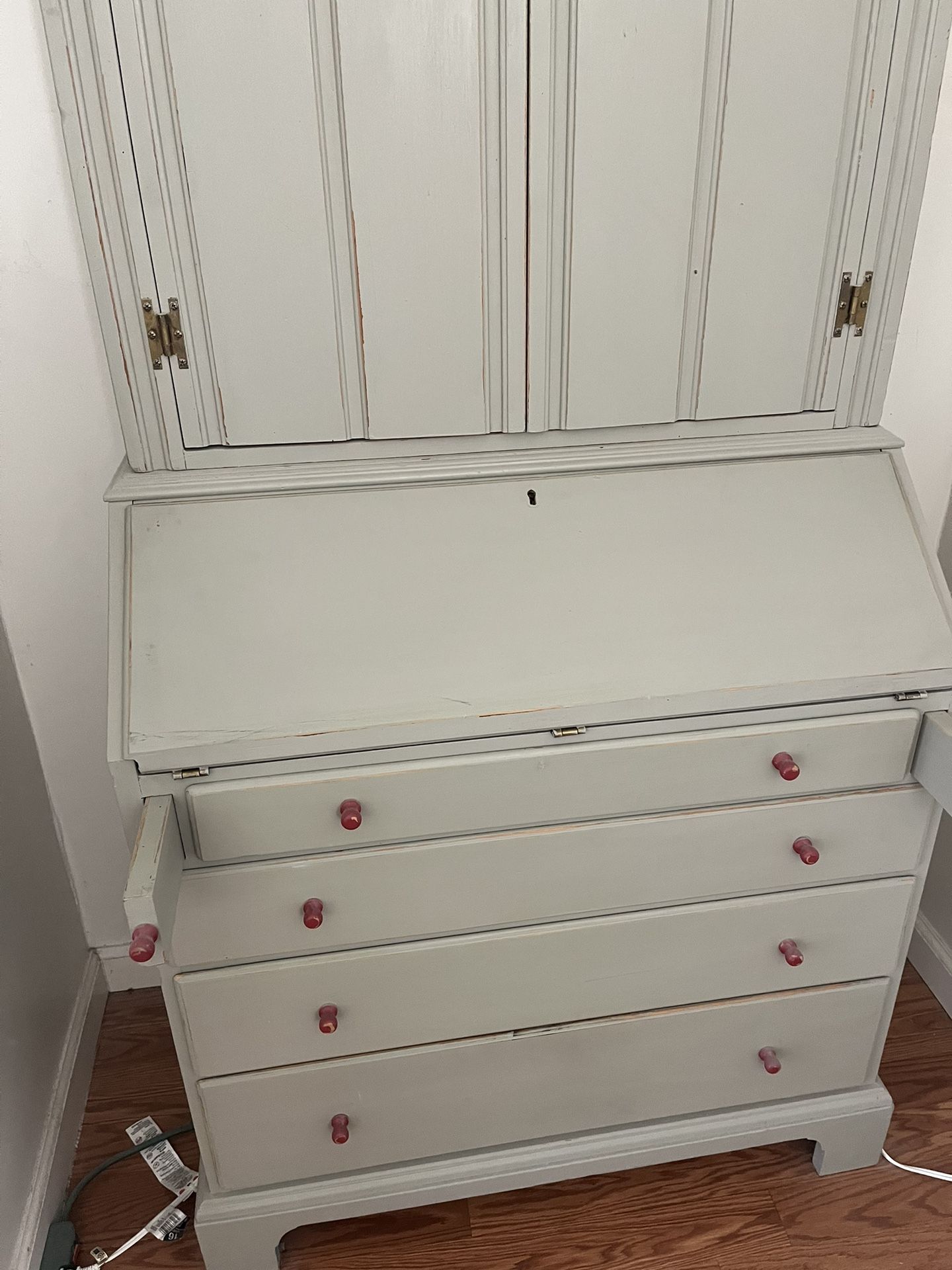 Vintage Drop Down Desk Hutch