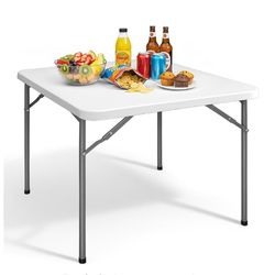 White folding table new