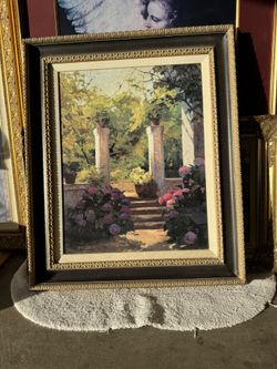 Poch Romeu Oil Painting With Signature , 37”x 32”Frame