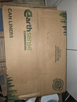 Earthsense 40-45 Gallon Recycled Can Liners (100 Count) - Black Heavy Duty