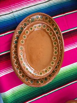 Mexican Terracotta Oval Serving Dish