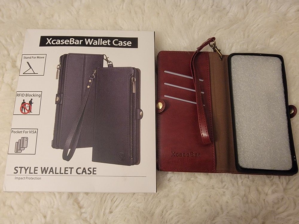 Brand New Samsung Galaxy S21 Red Wine Wallet Case