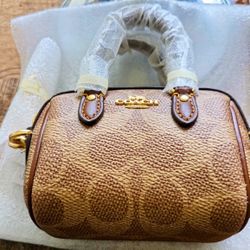 NWT Coach Mini Rowan Charm Bag