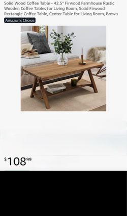 Wooden coffee table