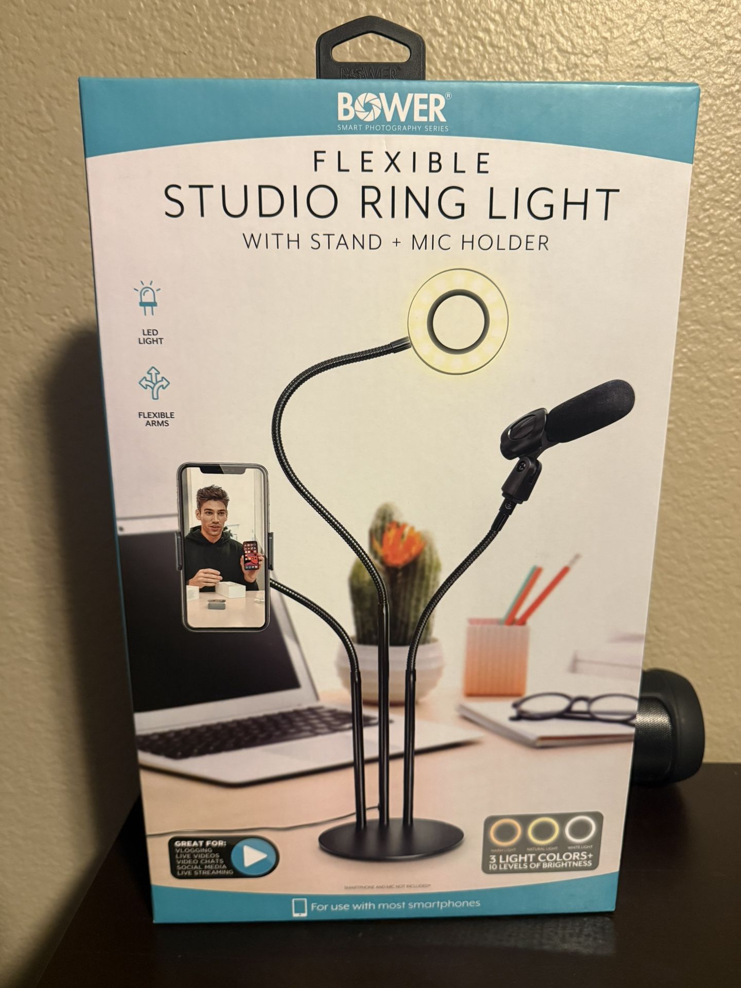 Complete ring light set microphone new inbox