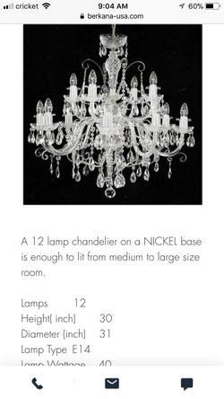 Chandelier 12 lamps