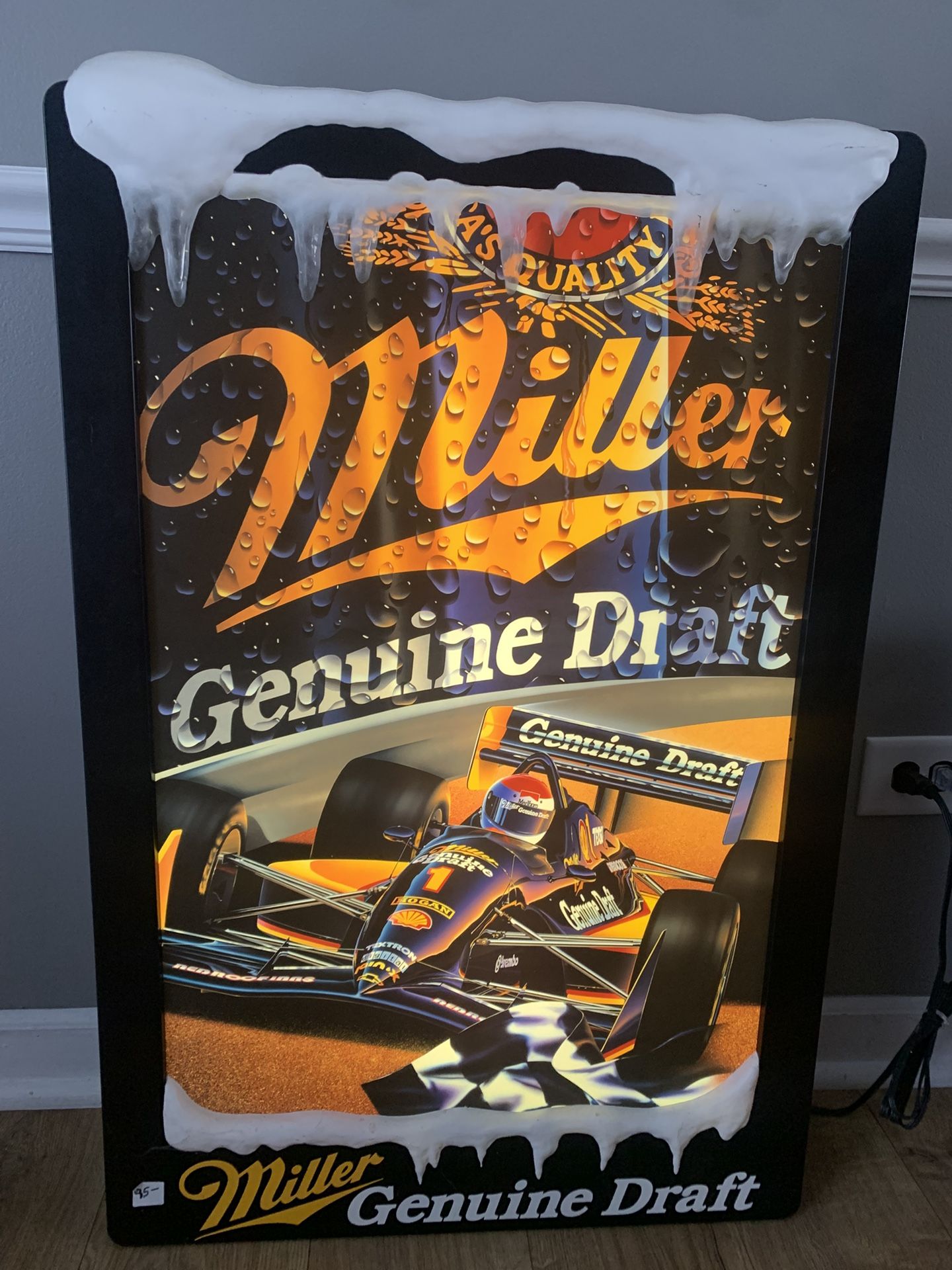Miller Genuine Draft Indy Car Beer Light