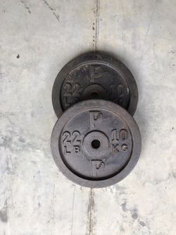 2-22lbs standard weights