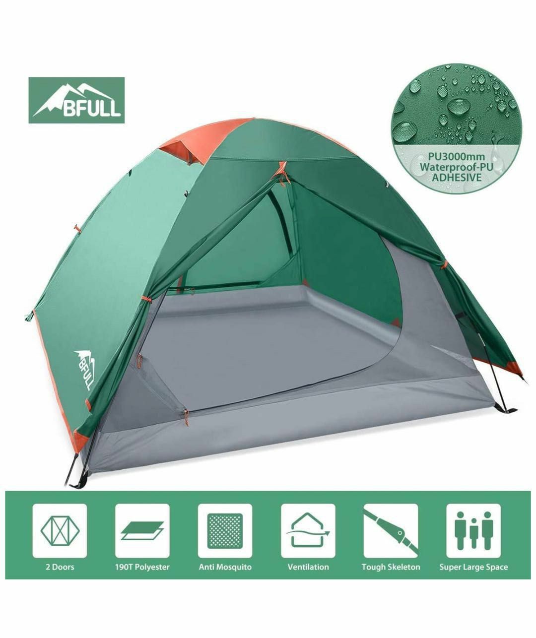 Camping Tents 2-3 Person Lightweight Backpacking Tents for Hiking Camping Outdoor Travel, Waterproof Pestproof Windproof Double Layer Dome Tent