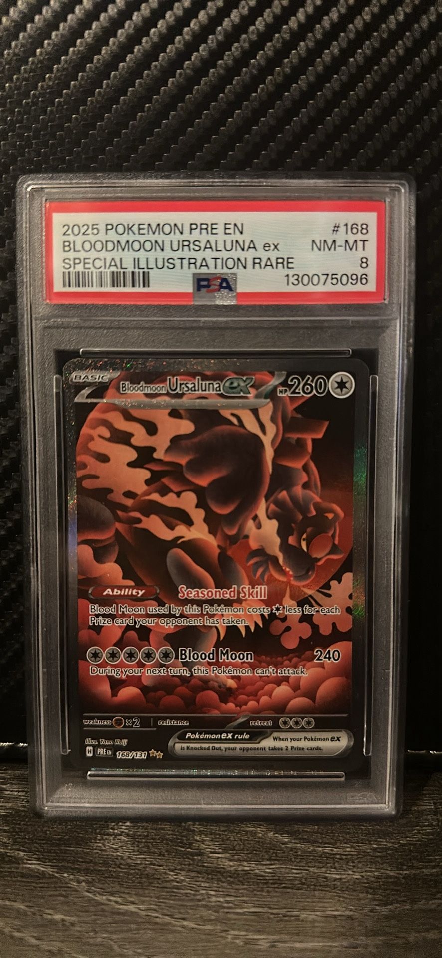 2025 Pokémon Bloodmoon Ursaluna ex Special Illustration Rare