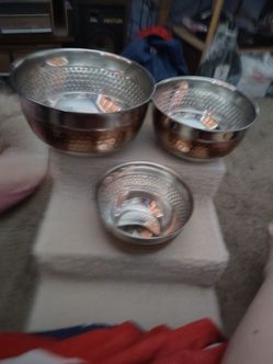 Gourmet Edge Stainless steel & copper bowl set