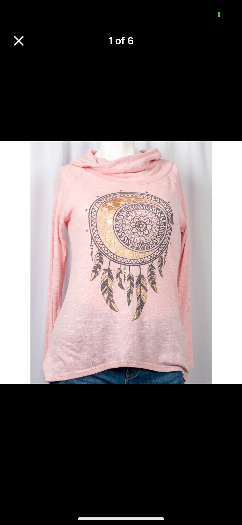 Southwestern pink Dreamcatcher lightweight pullover sz Small