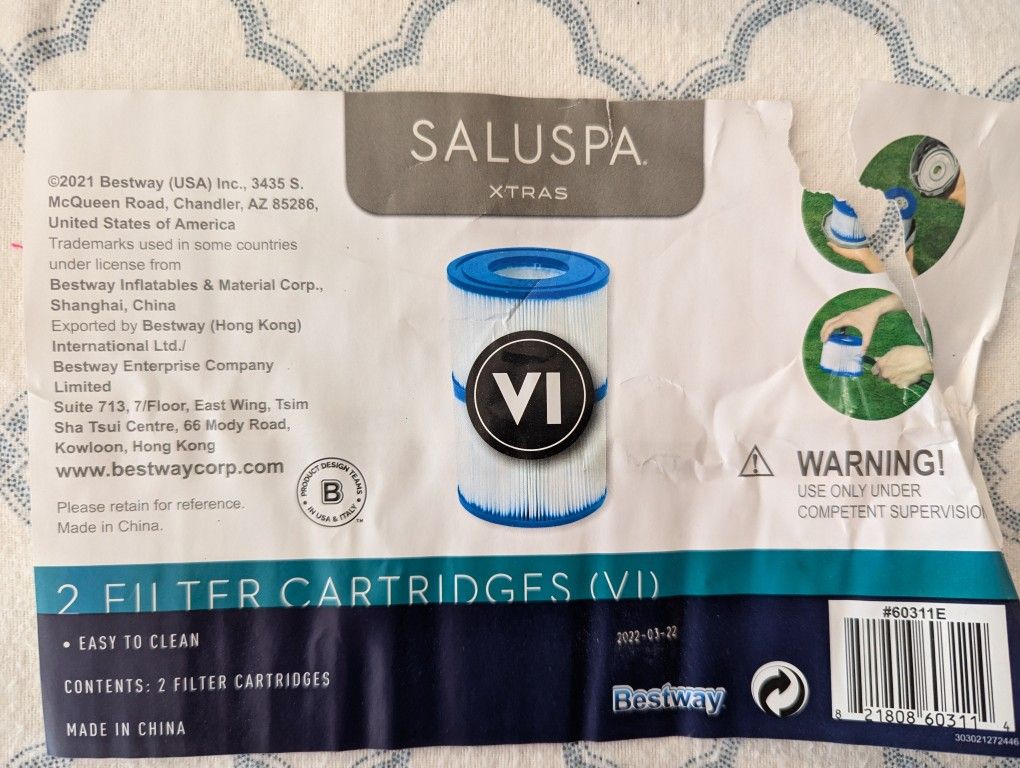 7 New Hot Tub  Saluspa  Filter Cartridges 