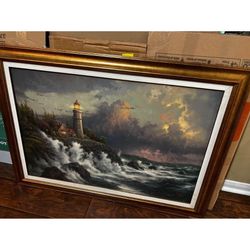 Thomas Kinkade Conquering The Storms Limited Edition Framed Painting