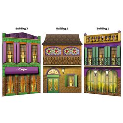 Mardi gras Bourbon Street Buildings prop